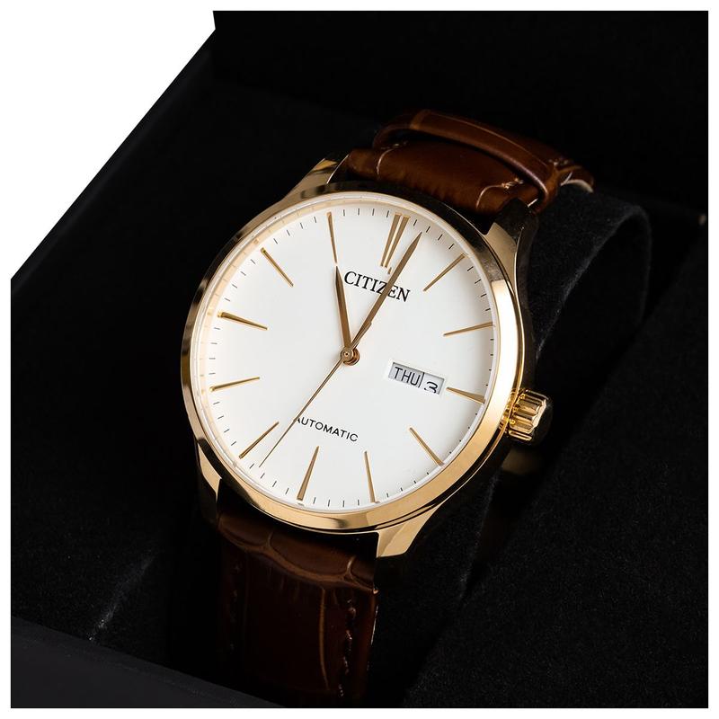 Relógio Citizen Masculino Dourado com Pulseira em couro TZ20788B